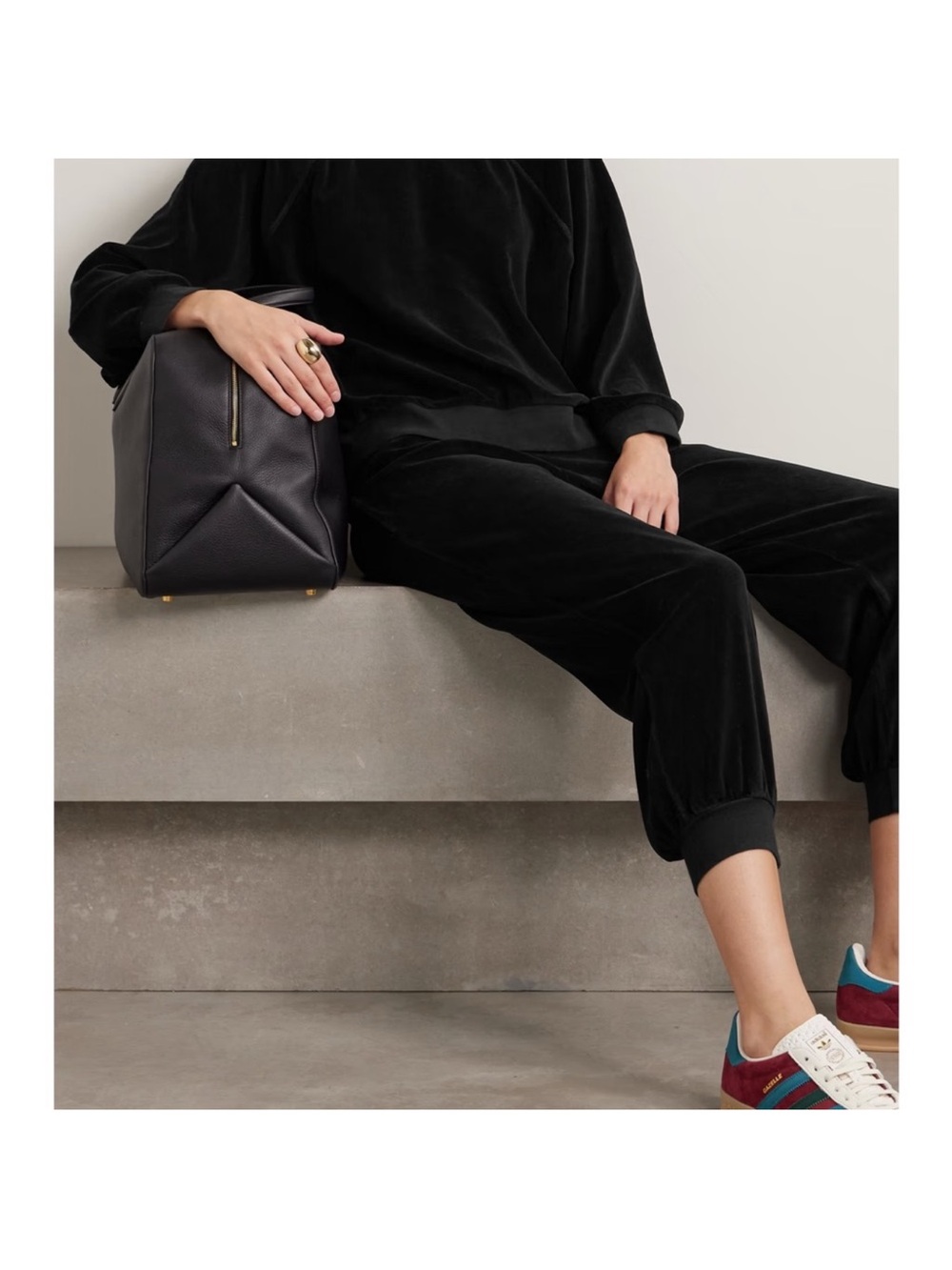 Suzi Kondi Black Velvet Jogger Pants